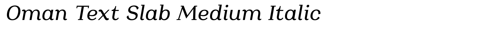 Oman Text Slab Medium Italic image